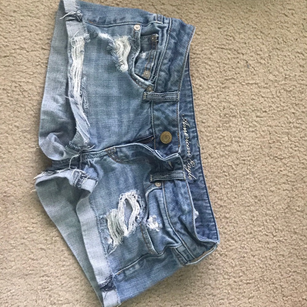 Light- wash AE shorts